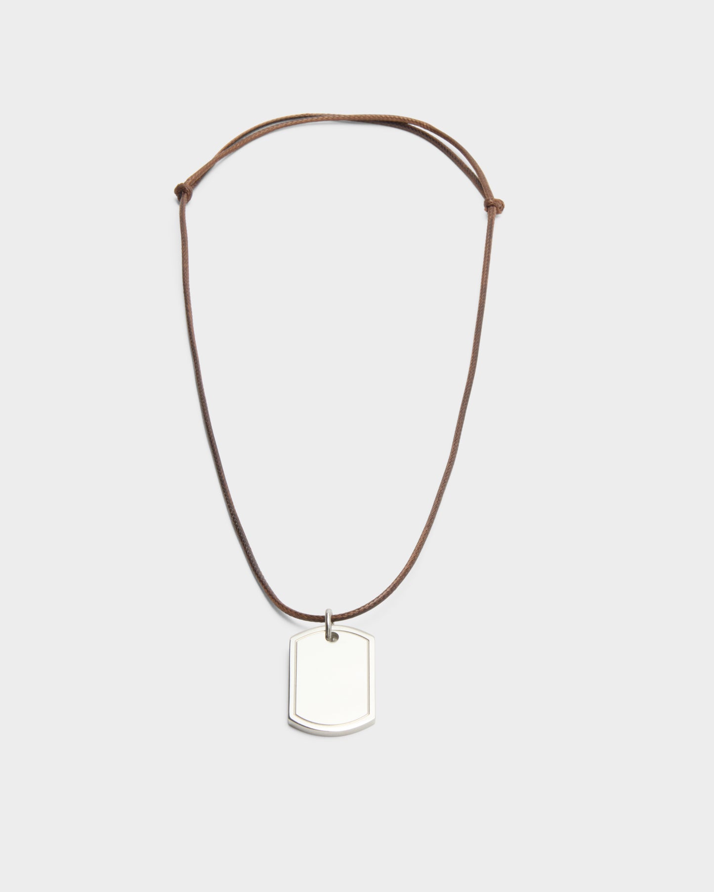 Roman II Pendant On Waxed Cord Necklace Men