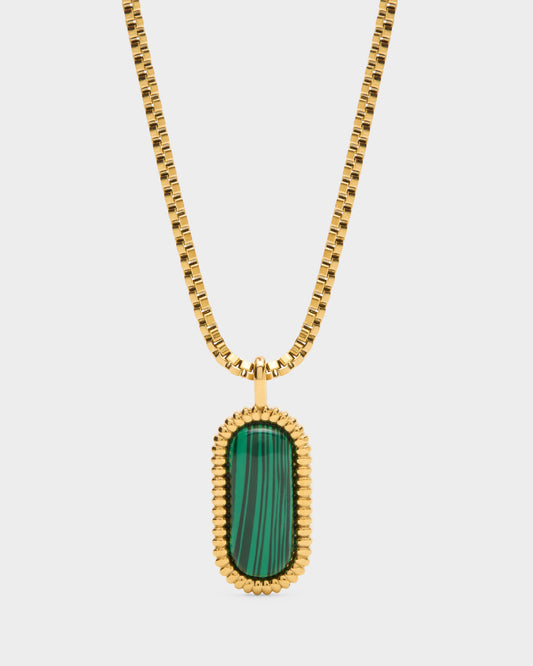 Rectangle Stone Charm Women