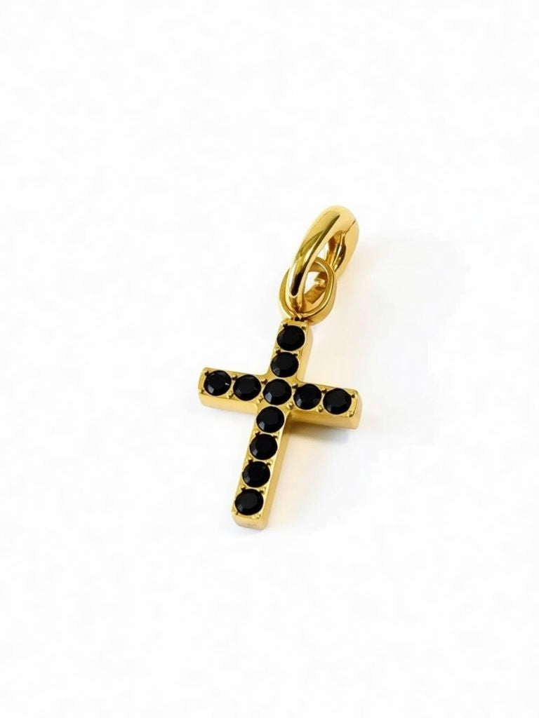 Cross with Stones Charm Women