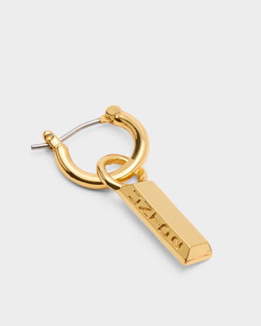 Mini UNTD2 Dog Tag Hoop Earrings Men