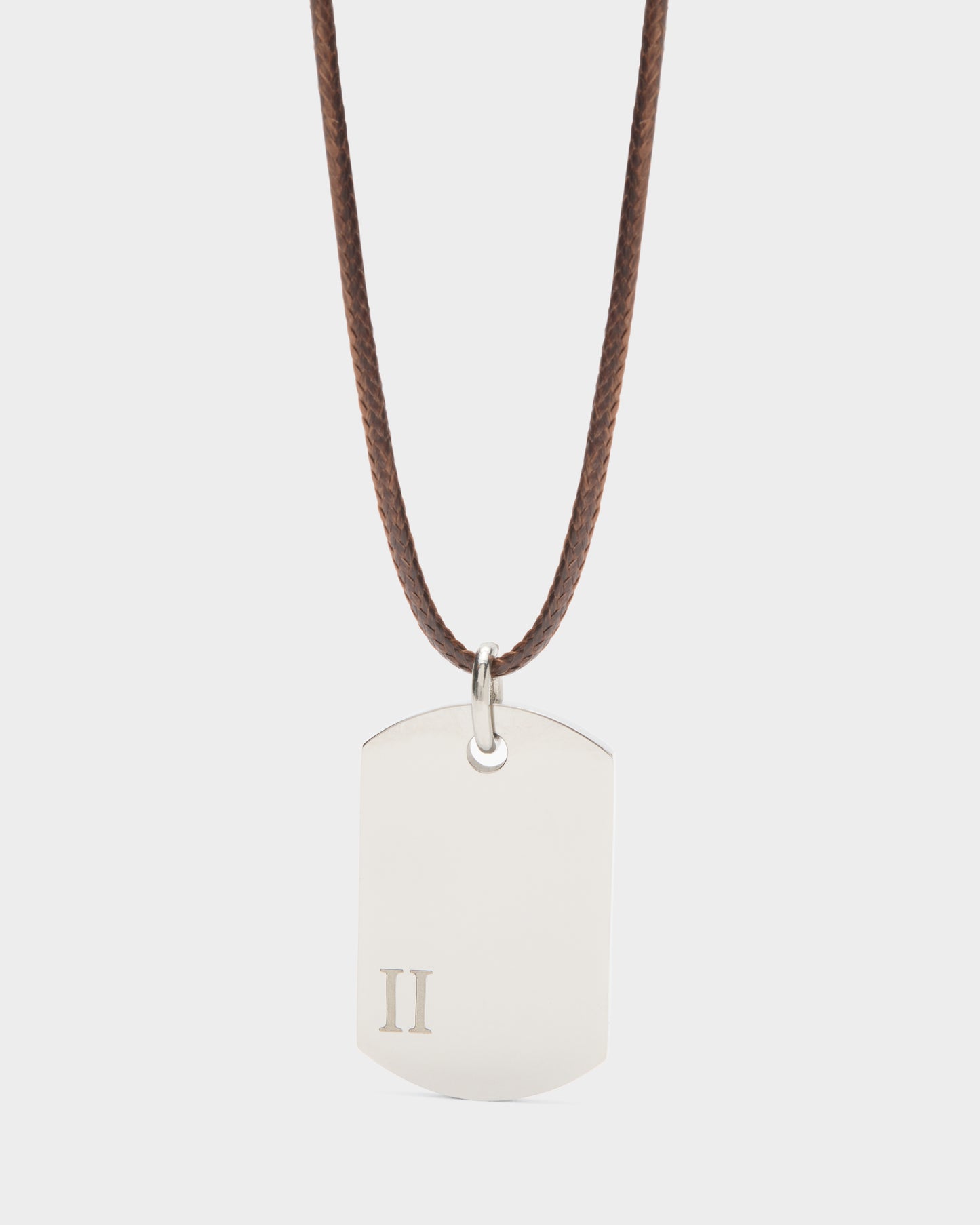 Roman II Pendant On Waxed Cord Necklace Women