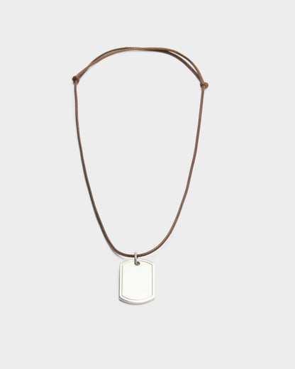 Roman II Pendant On Waxed Cord Necklace Women