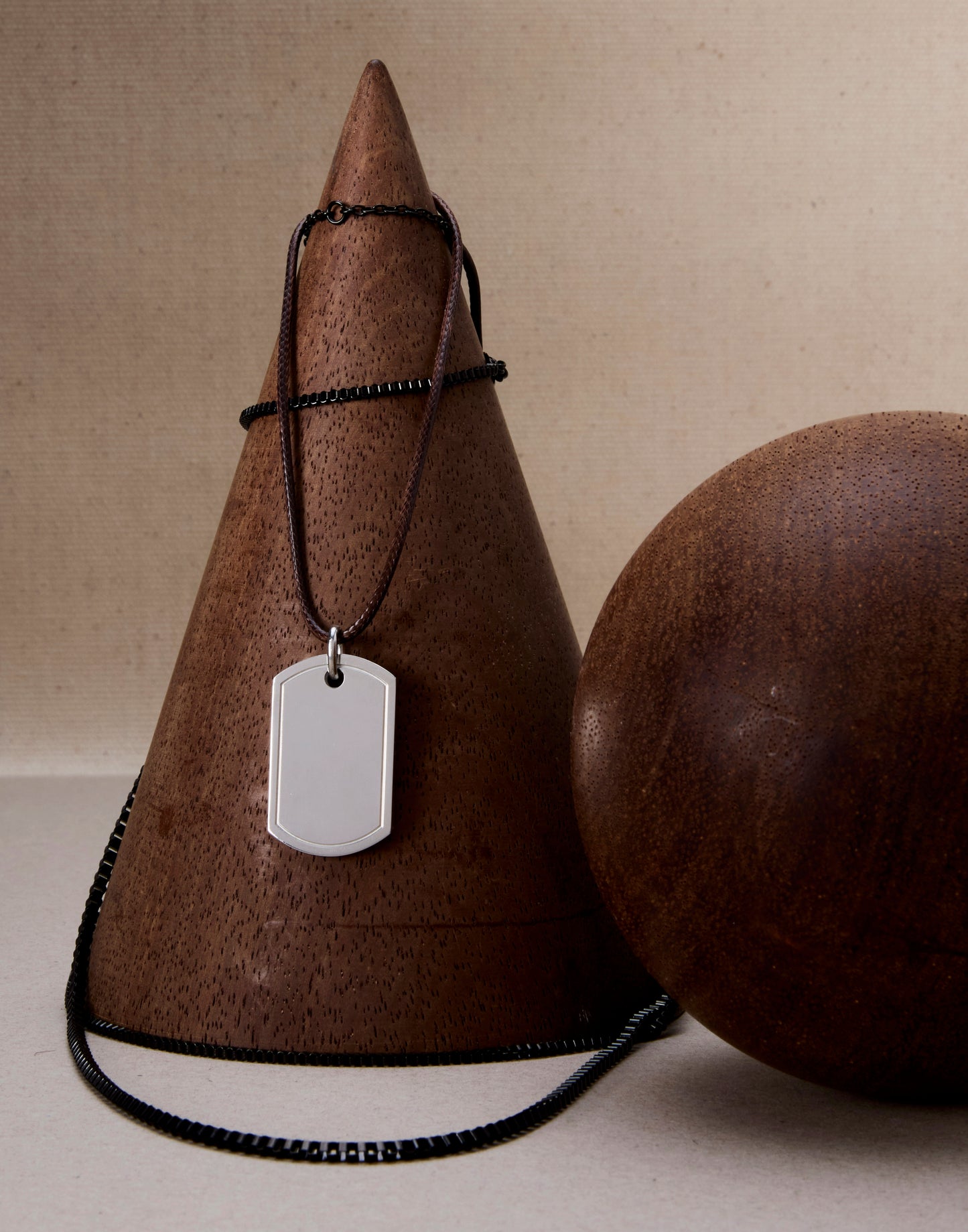 Roman II Pendant On Waxed Cord Necklace Women