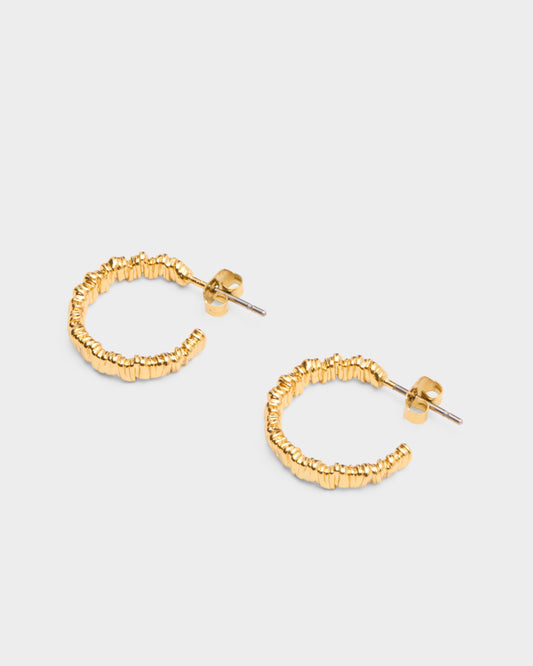 Molten Twist Hoop Earrings