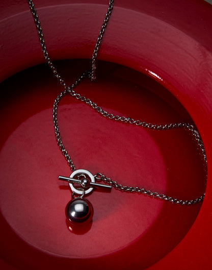 Fob and Ball Necklace