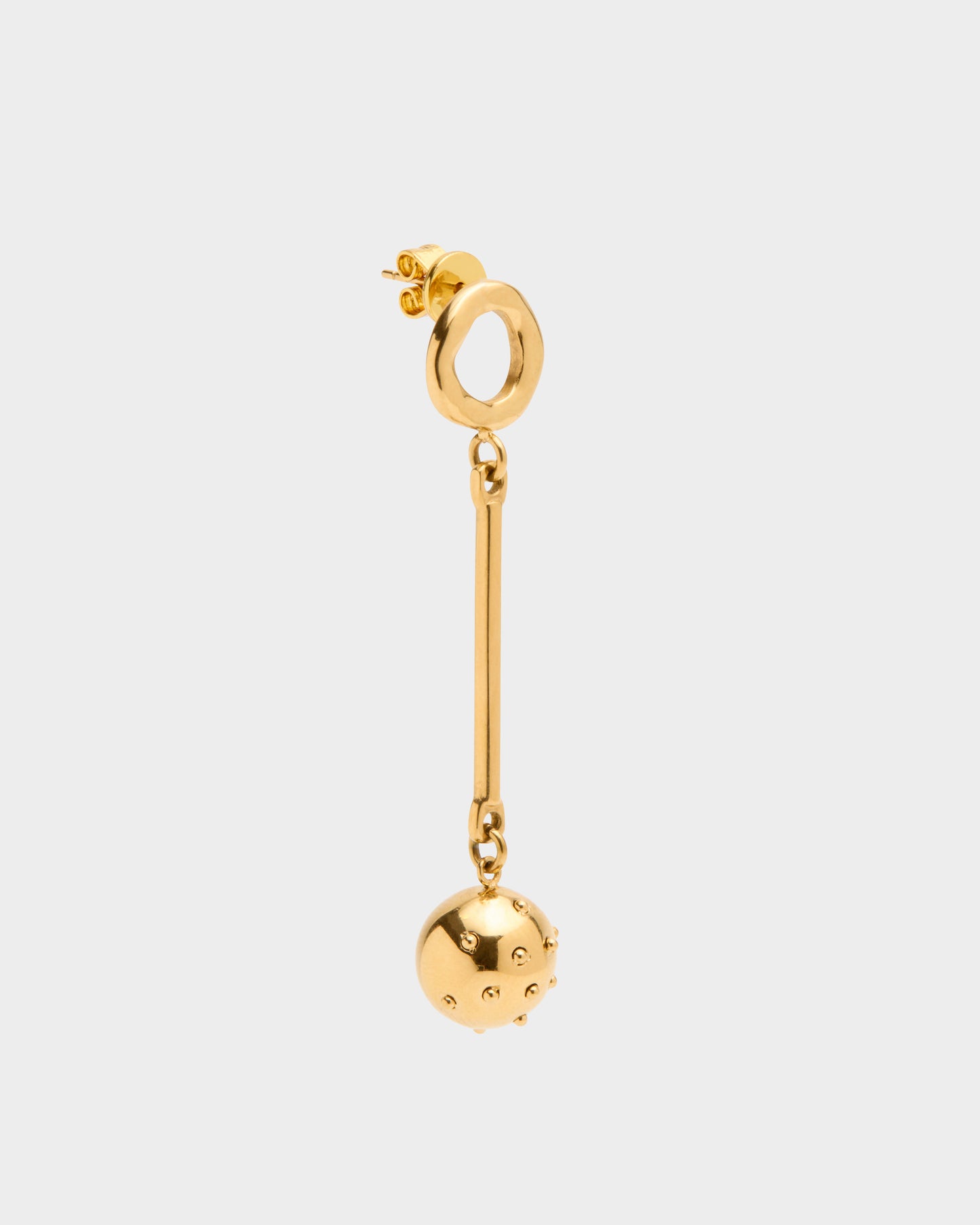 Gold Ball Statement Earrings