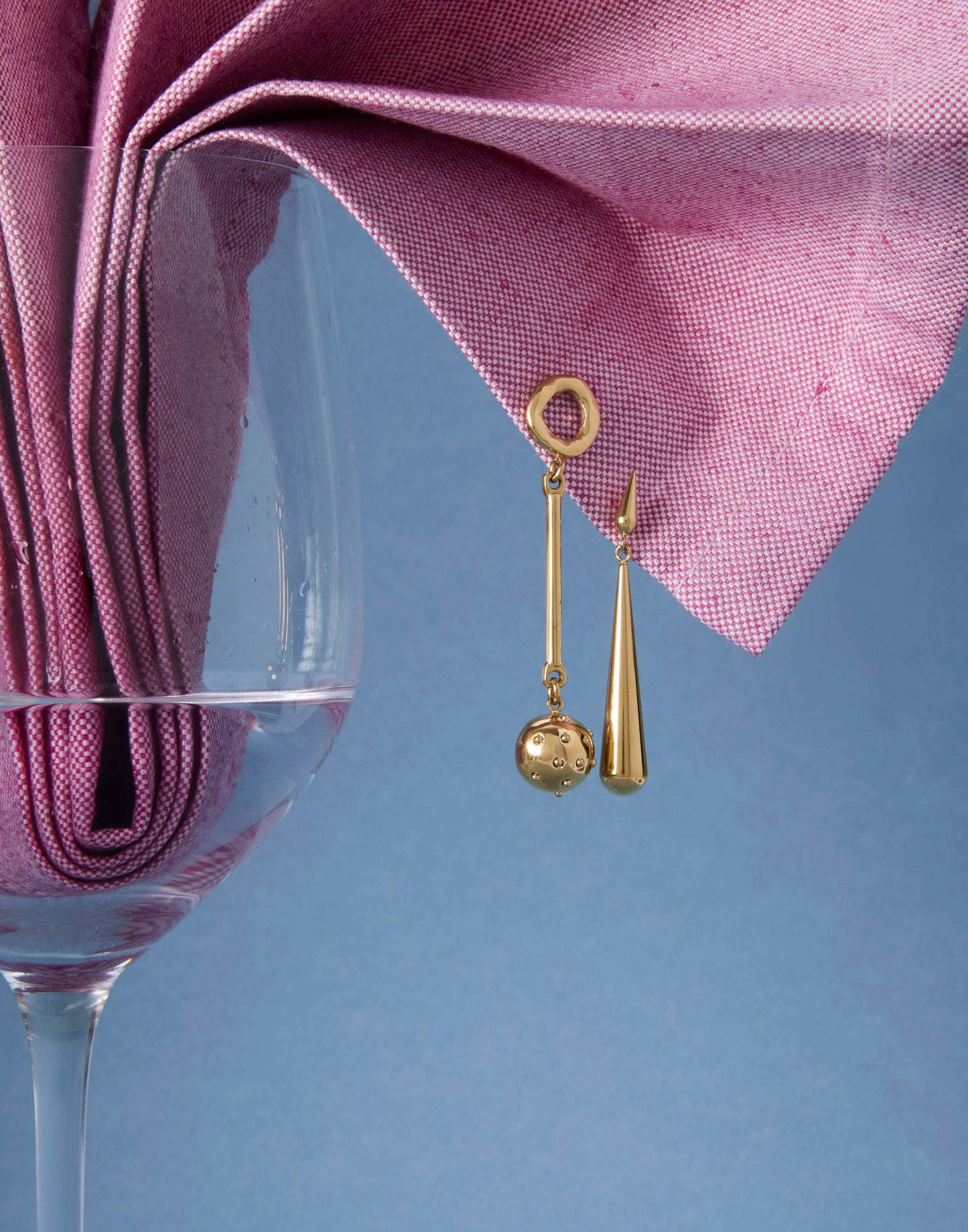 Gold Ball Statement Earrings