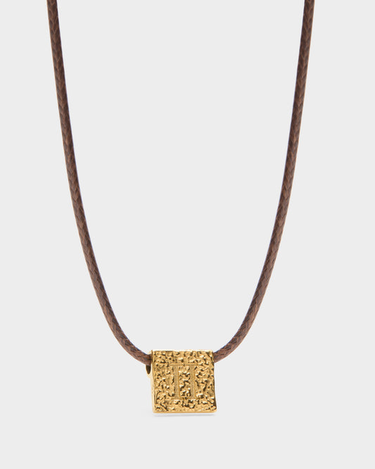 Square & Rope Necklace Men