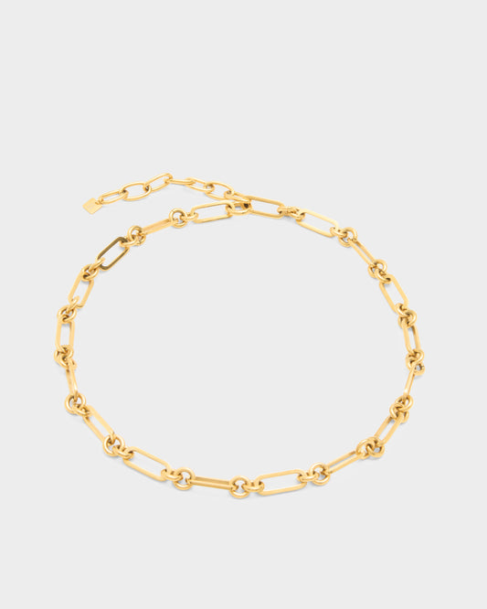 Modern Knot Gold Necklace Men