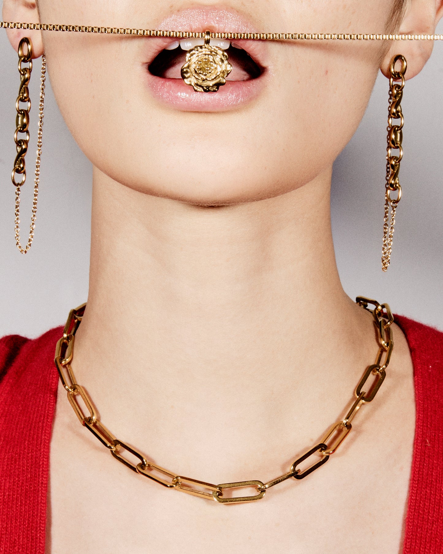 Paperclip Chain Necklace Women