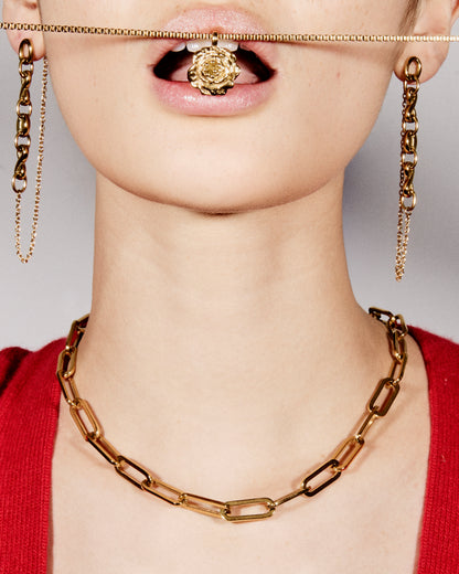 Paperclip Chain Necklace Women