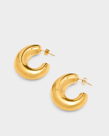 Half Tubular Hoop Earrings