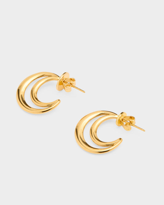 Half Moon Hoop Earrings