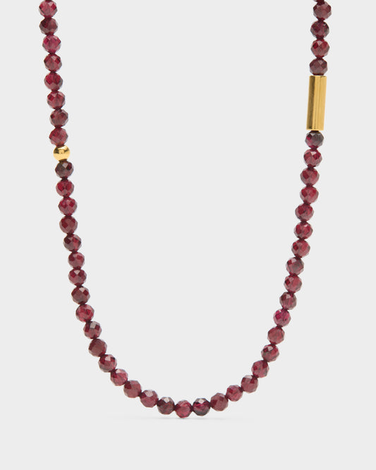 Stone Beaded Monocle Necklace - Womens