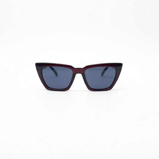 Cat Eye Burgundy with Blue