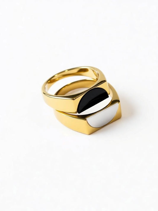 Full Moon Ring Set Men