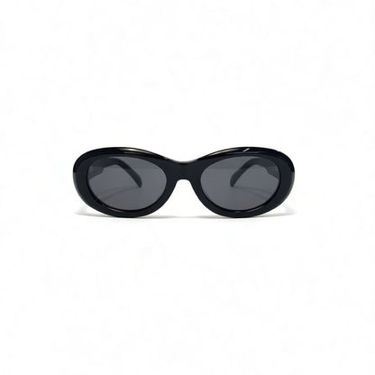 Round 50s Black Frame with Grey Lens