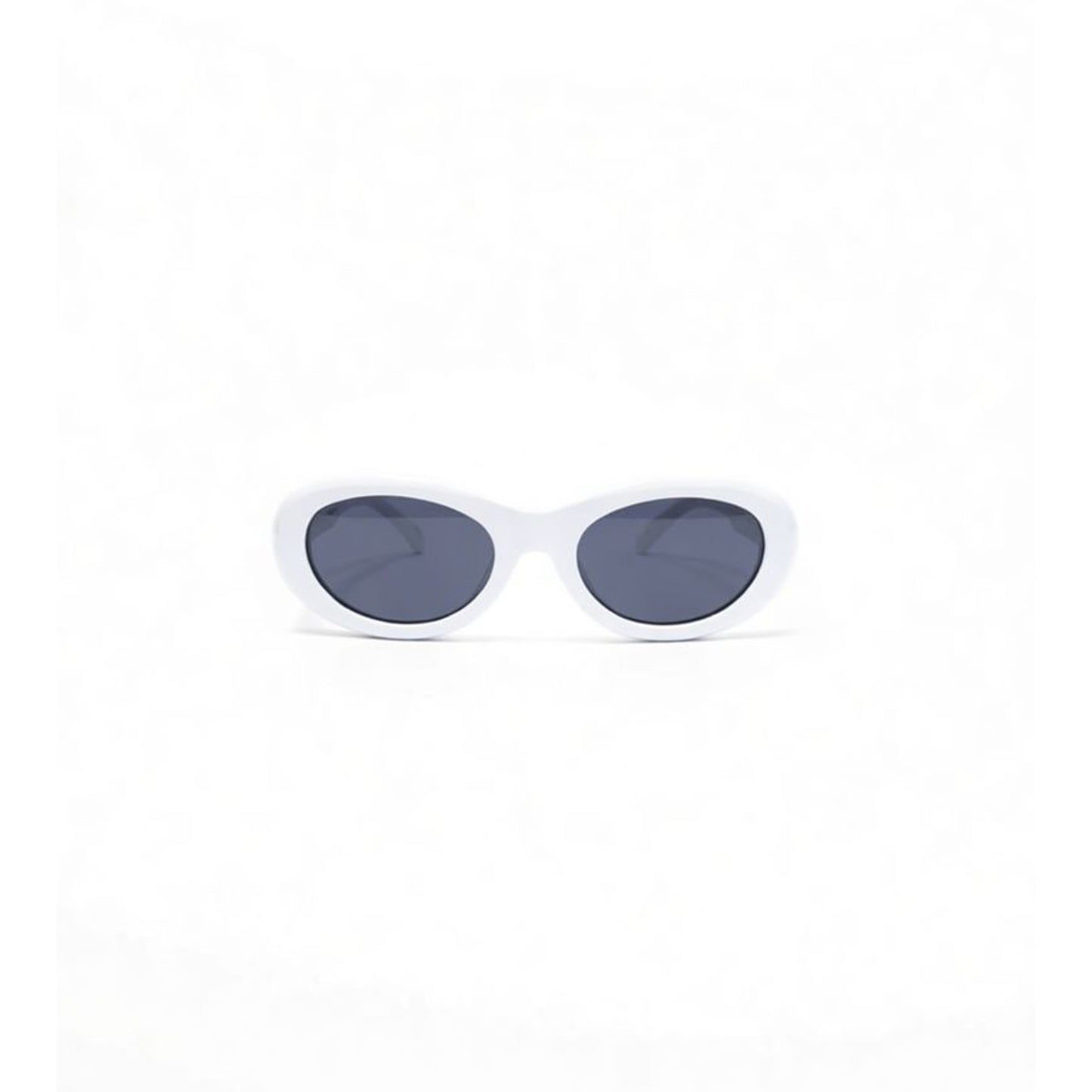 Round 50s White Frame with Blue Lens