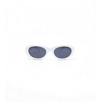 Round 50s White Frame with Blue Lens