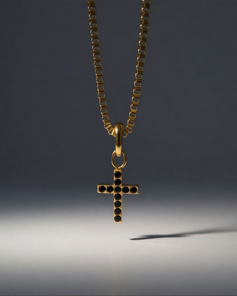Cross with Stones Charm Women